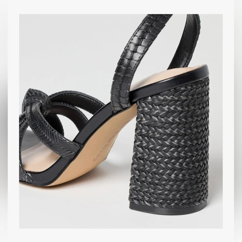 The Drop Women's Renalda Woven Chunky Heel Sandal #1211